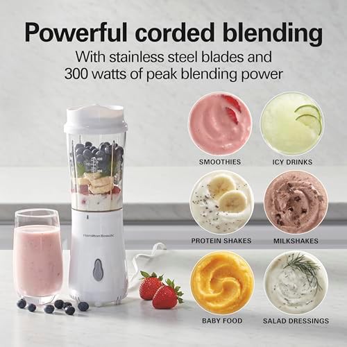 White portable personal blender with travel cup — photo 3
