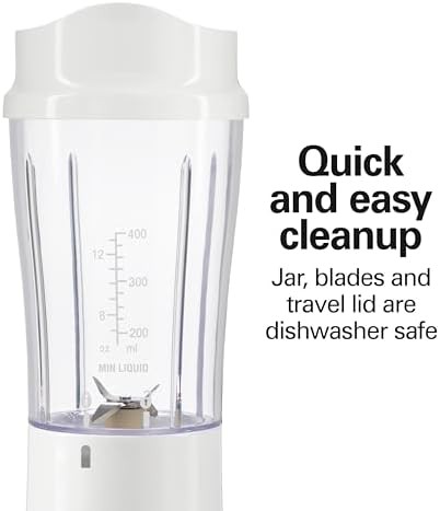 White portable personal blender with travel cup — photo 4