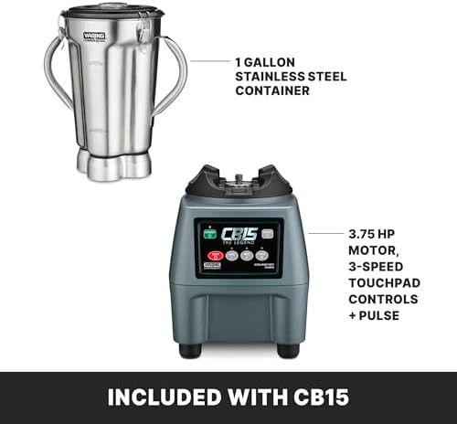 One gallon stainless blender with electronic keypad — photo 3
