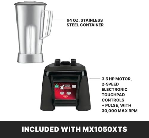 Stainless steel blender with electronic keypad — photo 3