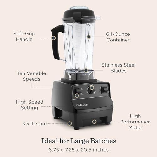 Classic black professional blender with tall container — photo 3