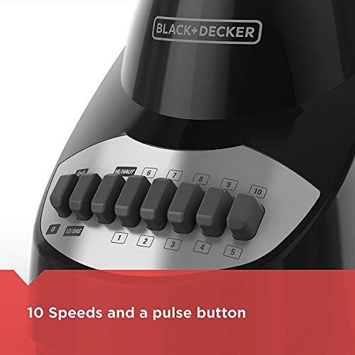 Ten speed black blender with glass jar — photo 4