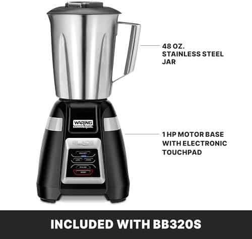 Black touchpad blender with stainless container — photo 3