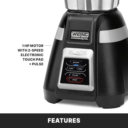 Black touchpad blender with stainless container — photo 5