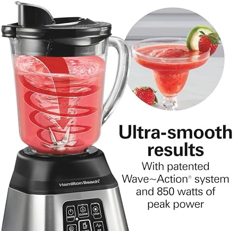 Silver glass jar blender with auto smoothie cycle — photo 3