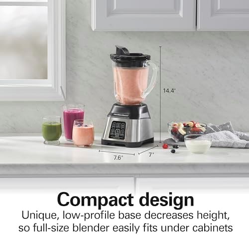 Silver glass jar blender with auto smoothie cycle — photo 5
