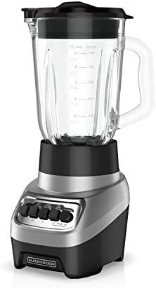Silver four speed glass jar blender