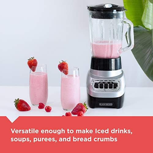 Silver four speed glass jar blender — photo 5