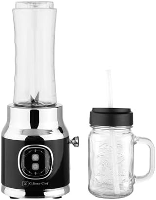 Black Personal Smoothie Maker with Mason Jar
