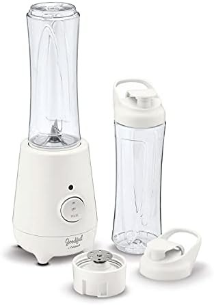 Compact white countertop blender with to go cup