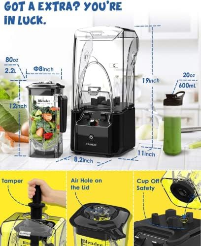 Commercial black blender with quiet shield — photo 5