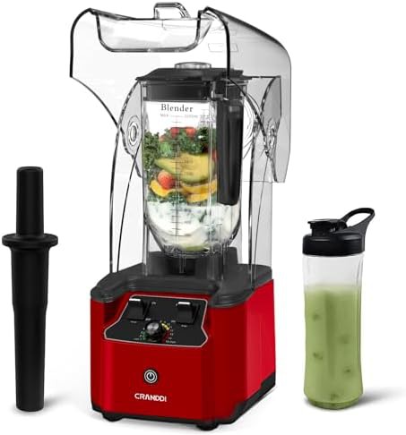 Red soundproof shield 80oz blender