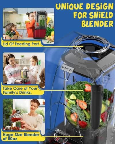Red soundproof shield 80oz blender — photo 3