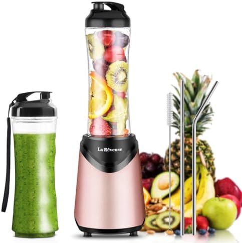 Pink Personal Size Blender with Two Cups