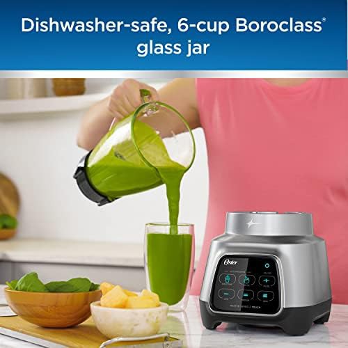 Glass jar blender with touchscreen controls — photo 4