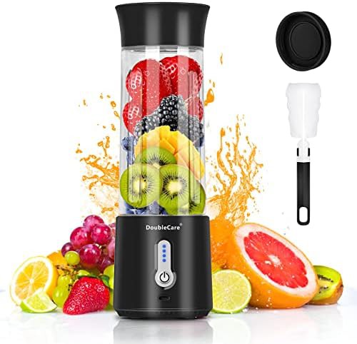 Black portable rechargeable travel blender