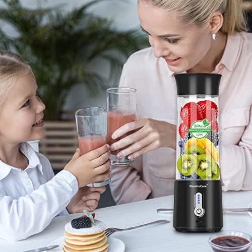 Black portable rechargeable travel blender — photo 4