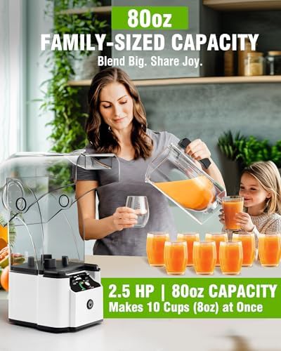 White professional blender with 2200W motor — photo 4