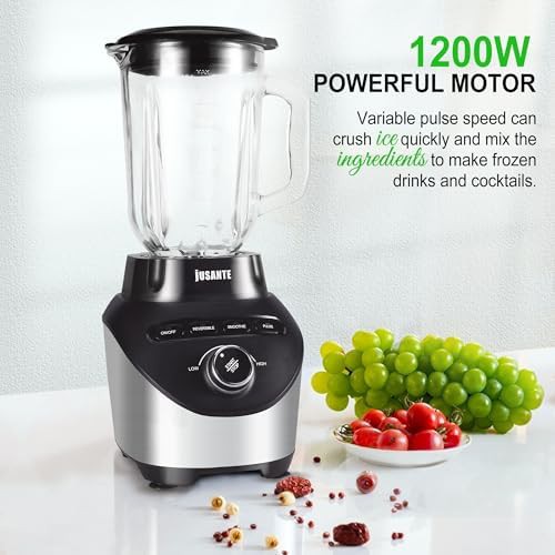 Professional black blender with 64 oz glass jar — photo 5