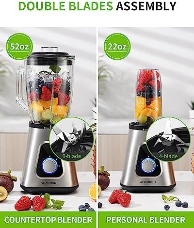 Shardor 1200W countertop blender with travel cup — photo 5