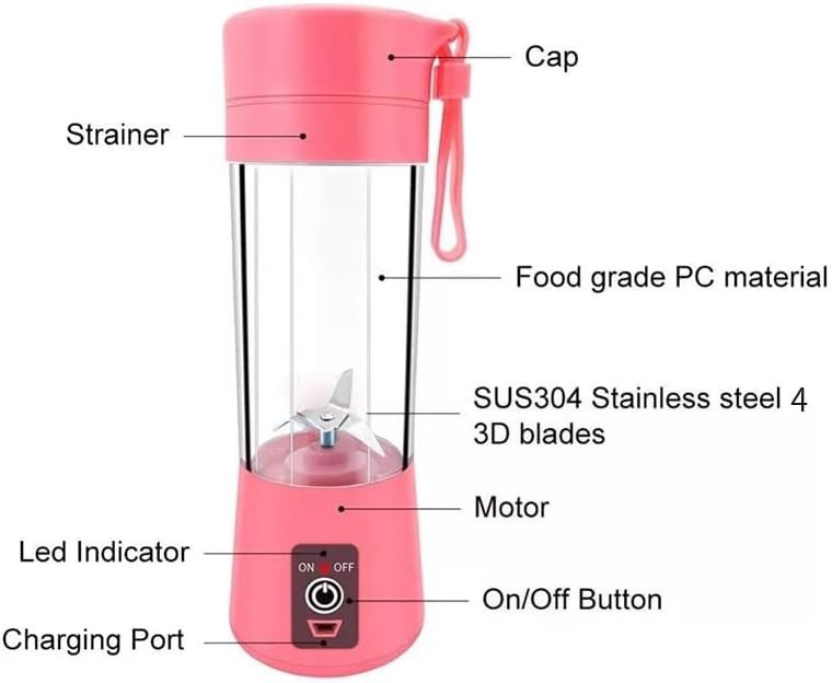 Portable Rechargeable Battery Powered Juice Blender — photo 3