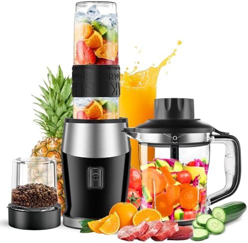 Personal blender grinder chopper combo