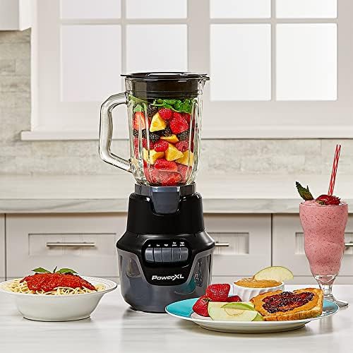 Black boost blender with glass jar — photo 5