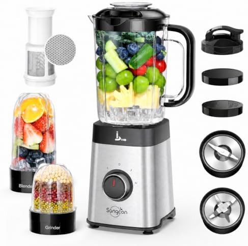 Personal smoothie blender and grinder