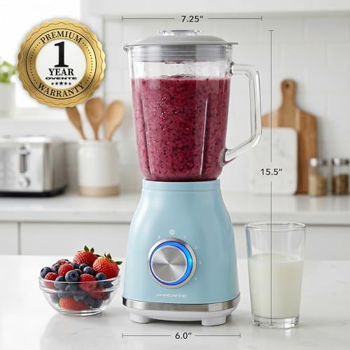 Blue glass four speed blender — photo 5