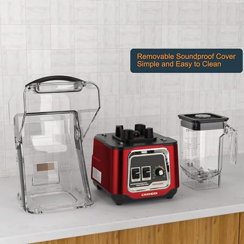Professional red quiet blender 50 oz — photo 5