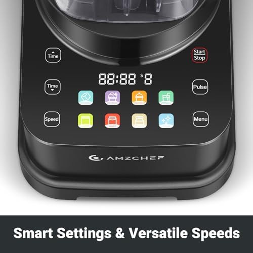 Black eight in one blender with touch panel — photo 4