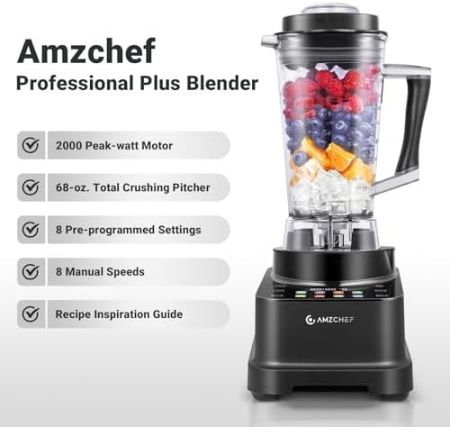 Black eight in one blender with touch panel — photo 5