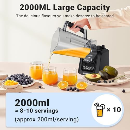 Black professional blender with variable speed control — photo 4