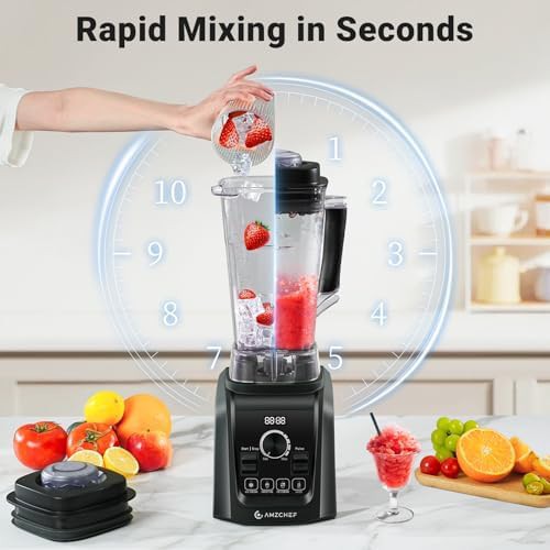 Black professional blender with variable speed control — photo 5