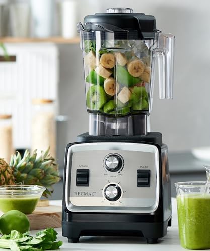 Commercial blender with 68 oz BPA free pitcher