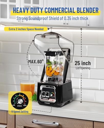 Professional black quiet blender 50 oz — photo 3