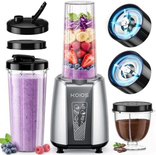KOIOS smoothie blender with grinder attachment