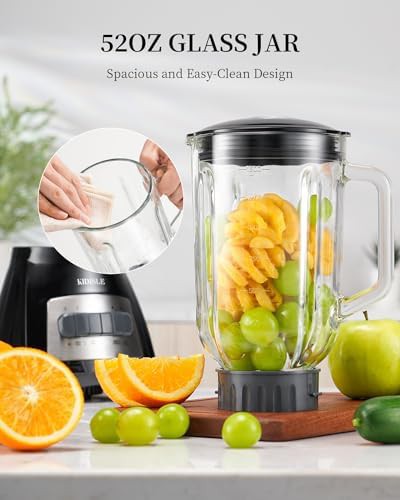 Classic glass jar smoothie blender 700W — photo 4