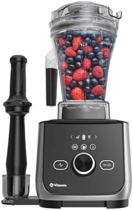 Brushed stainless blender with five programs