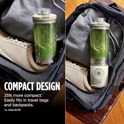 Cream portable blender with twist and go lid — photo 5
