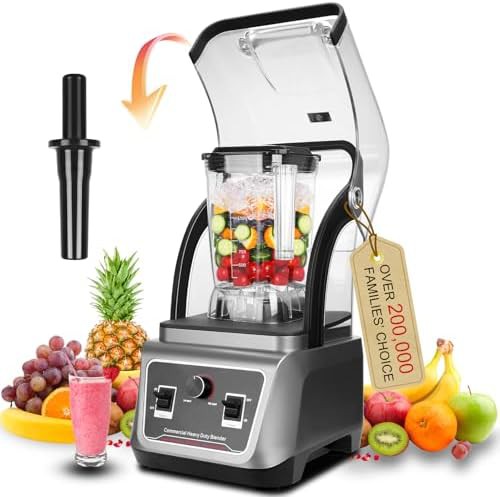 Commercial quiet blender with large 70 oz jar