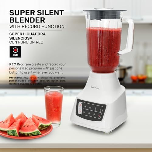 Quiet glass blender with nine speed settings — photo 4