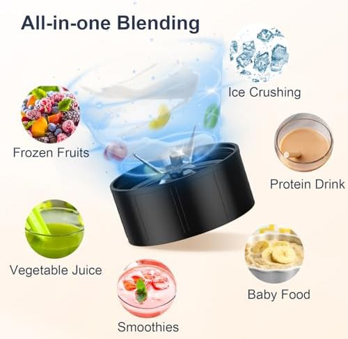 KOIOS personal silver blender with portable cups — photo 5