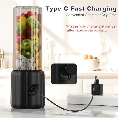 Black USB C mini travel mixer — photo 5