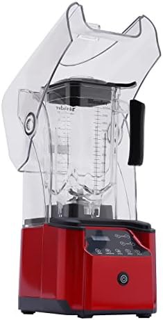 Red commercial quiet blender with shield — photo 3