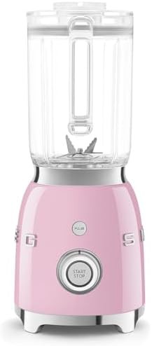 Pink retro style blender with 48 oz jug