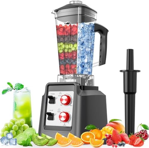 Countertop blender with adjustable speeds and timing
