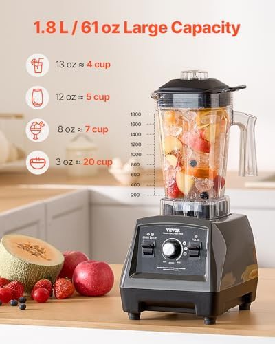 Powerful motor blender for smoothies 61oz — photo 3