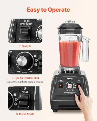 Powerful motor blender for smoothies 61oz — photo 5