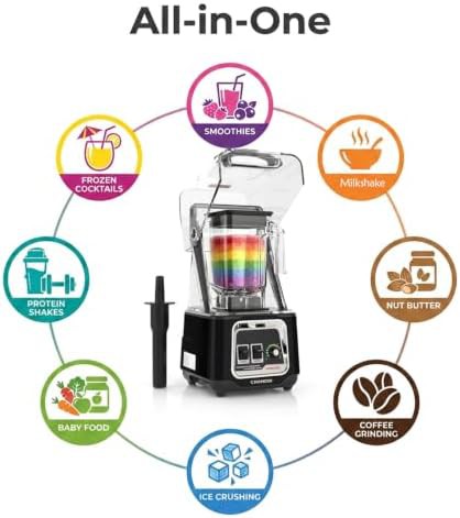 Black 52 oz blender with removable shield — photo 5